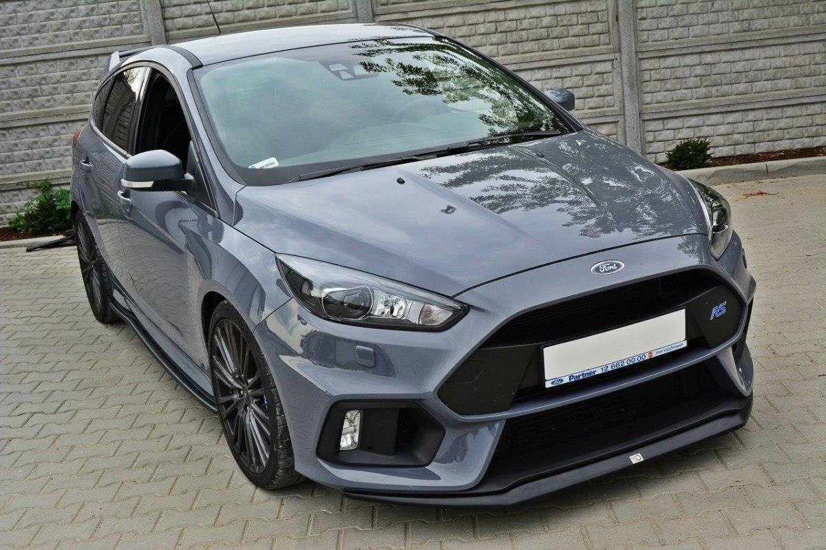 Street+ Spoilerlippe Front Ansatz V.2 passend für Ford Focus RS Mk3 schwarz Hochglanz