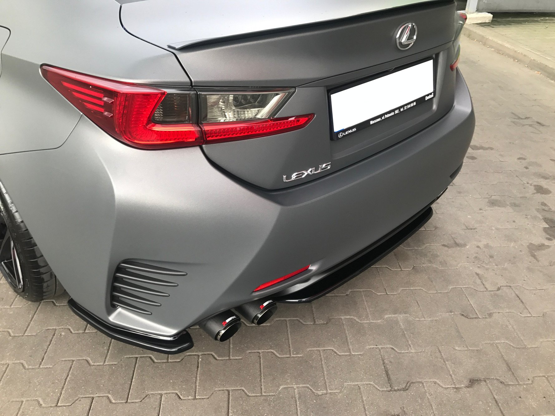 Heckansatz Lexus Rc Mk1 schwarz Hochglanz