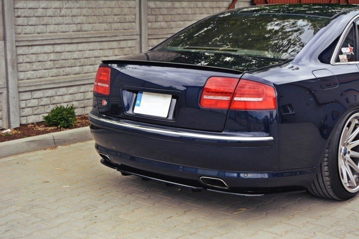Heck Ansatz Flaps Diffusor für AUDI S8 D3 Carbon Look