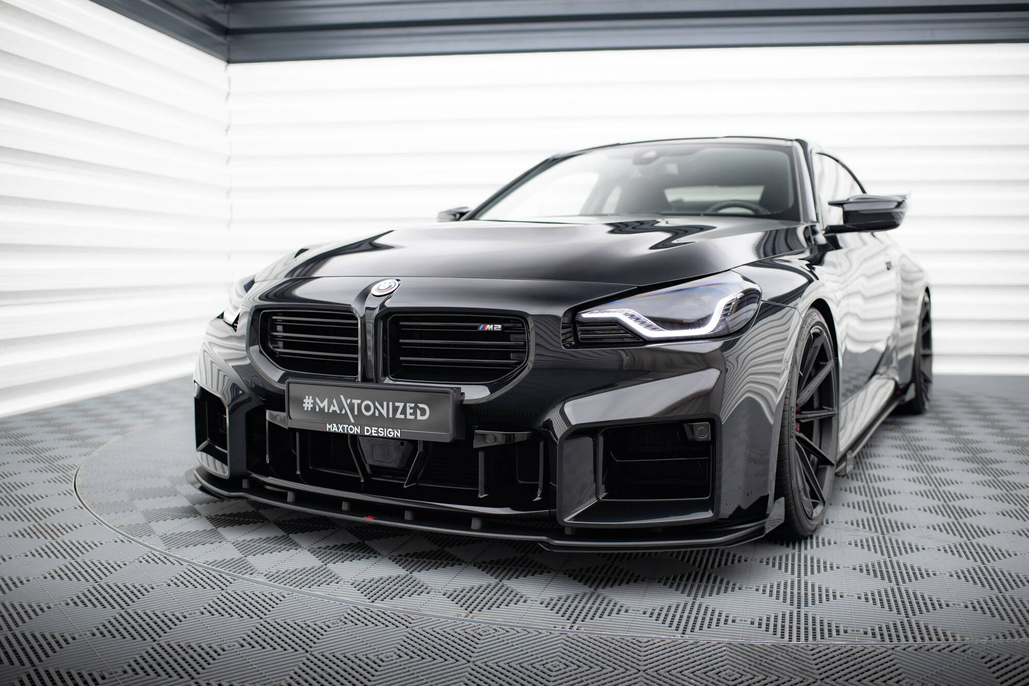 Front Stoßstange Flaps passend für BMW M2 G87 schwarz Hochglanz