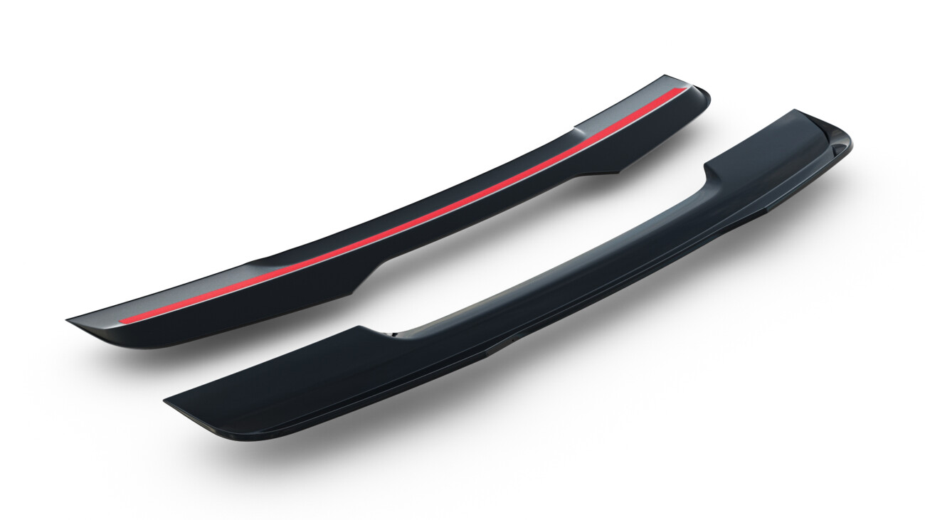Heckspoiler Lippe passend passend für Land Rover Range Rover Evoque Mk1 schwarz Hochglanz