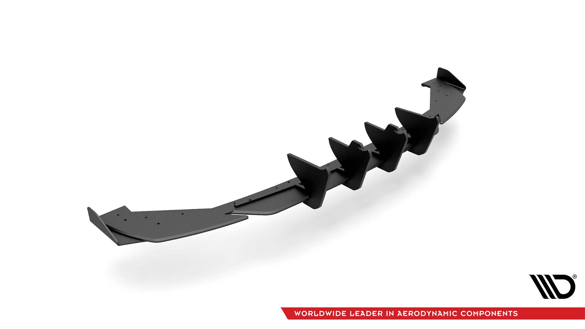 Street Pro Heck Ansatz Diffusor + Flaps passend für Seat Leon FR Hatchback Mk4 rot+ Hochglanz Flaps