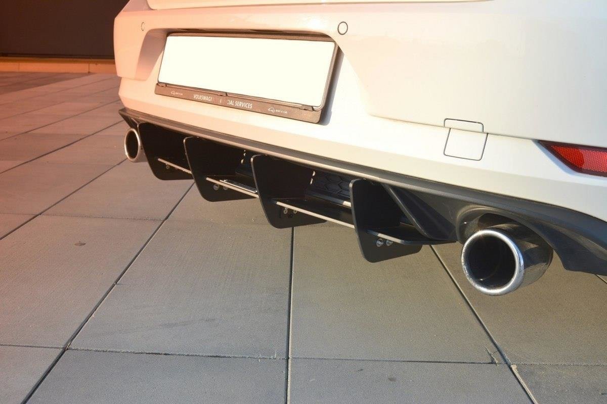 Diffusor Heck Ansatz für Heckschürze für VW GOLF 7 GTI FACELIFT