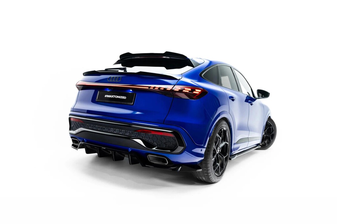 Diffusor RACE passend für Audi Q5 S-Line Sportback / SUV Mk3 schwarz Hochglanz