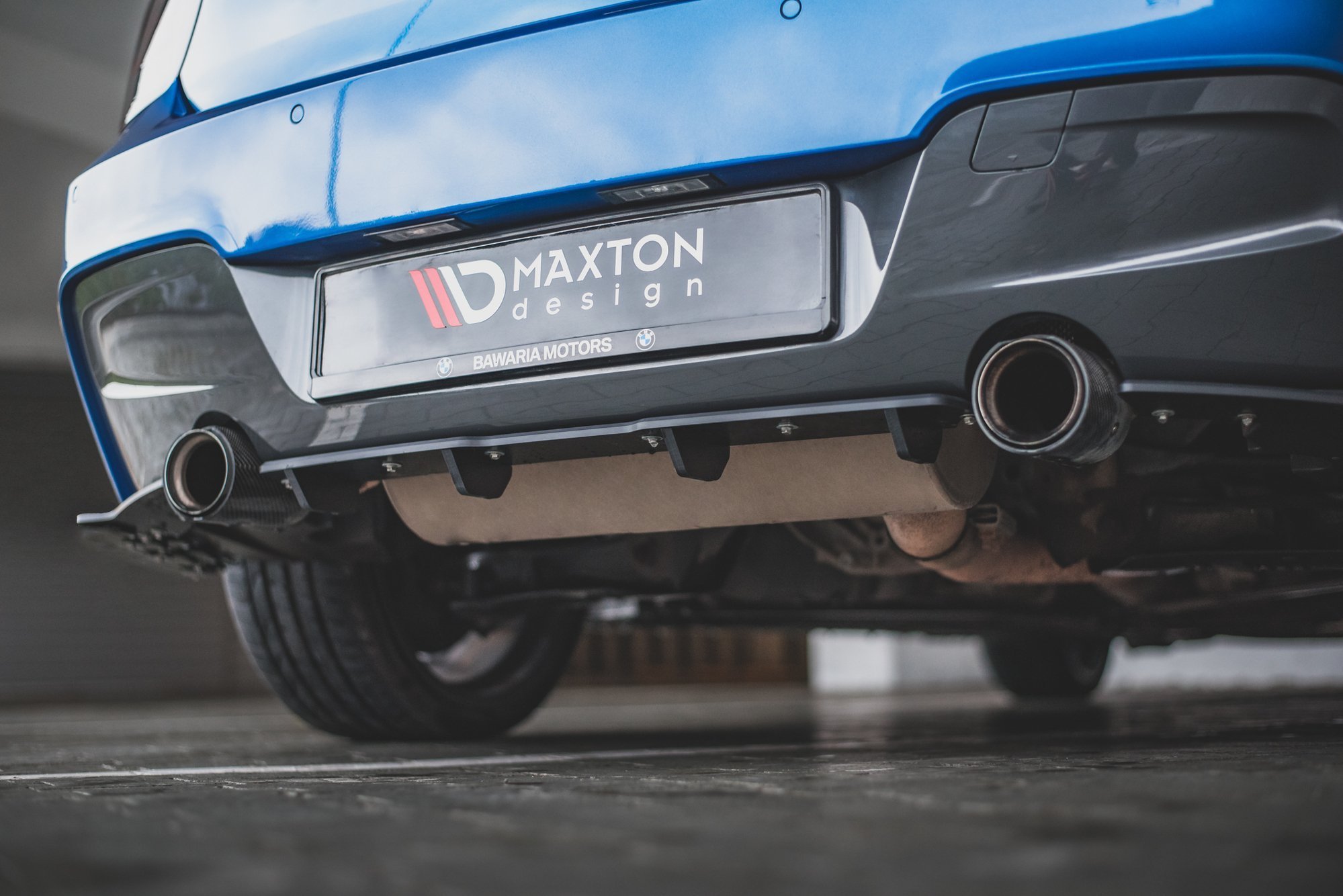 Street Pro Heckschürze Heck Ansatz Diffusor passend für BMW M135i F20 rot