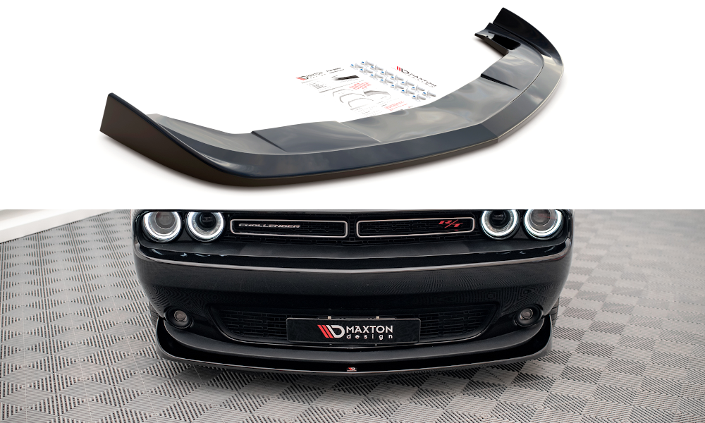 Street+ Spoilerlippe Front Ansatz passend für Dodge Challenger RT Mk3 FL schwarz Hochglanz