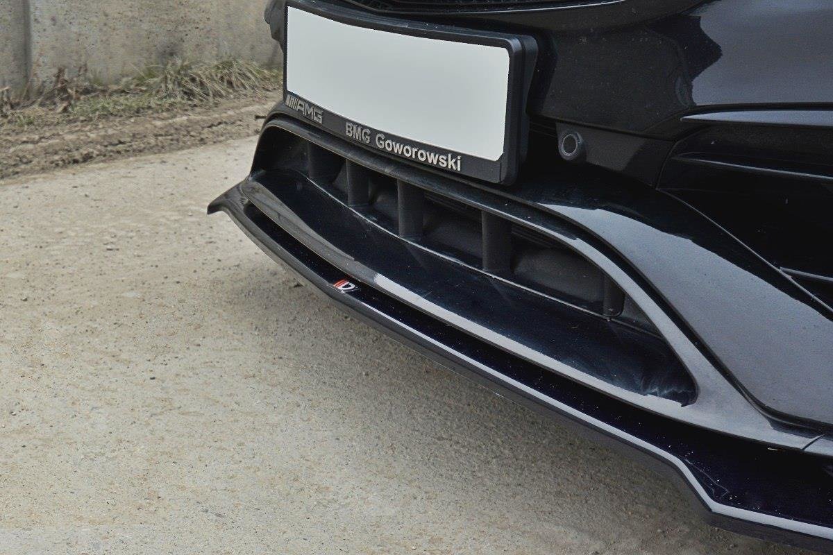 Front Ansatz V.2 für Mercedes CLA A45 AMG C117 Facelift schwarz Hochglanz