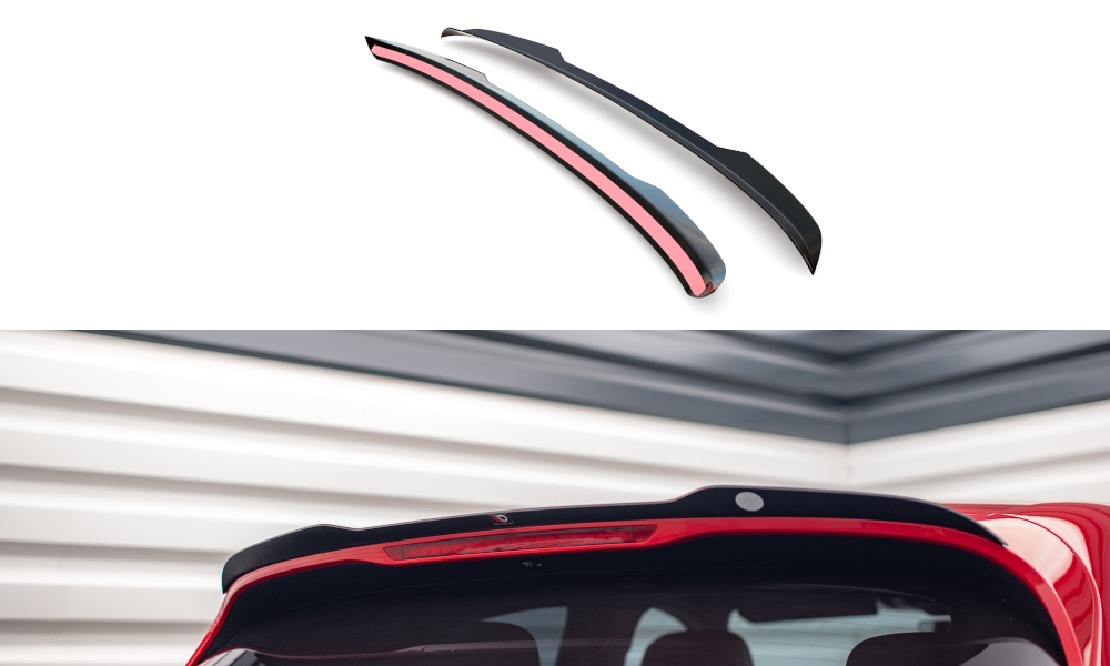 Heck Spoiler Aufsatz Abrisskante passend für Porsche Macan Mk1 schwarz Hochglanz