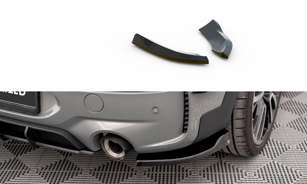 Street+ Heck Ansatz Flaps V.2 passend für Mini Cooper Clubman John Cooper Works F54 FL schwarz Hochglanz
