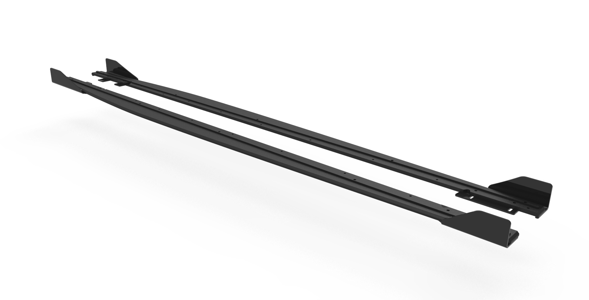 Street Pro Seitenschweller Leisten + Flaps passend für Audi RS3 Limousine 8Y schwarz Hochglanz