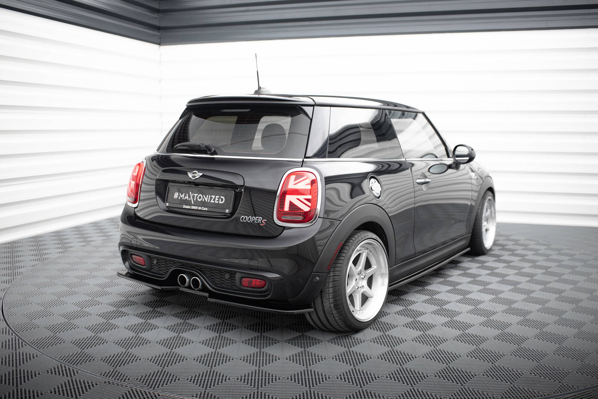 Heckansatz Mini Cooper S F56 / F56 Facelift schwarz Hochglanz