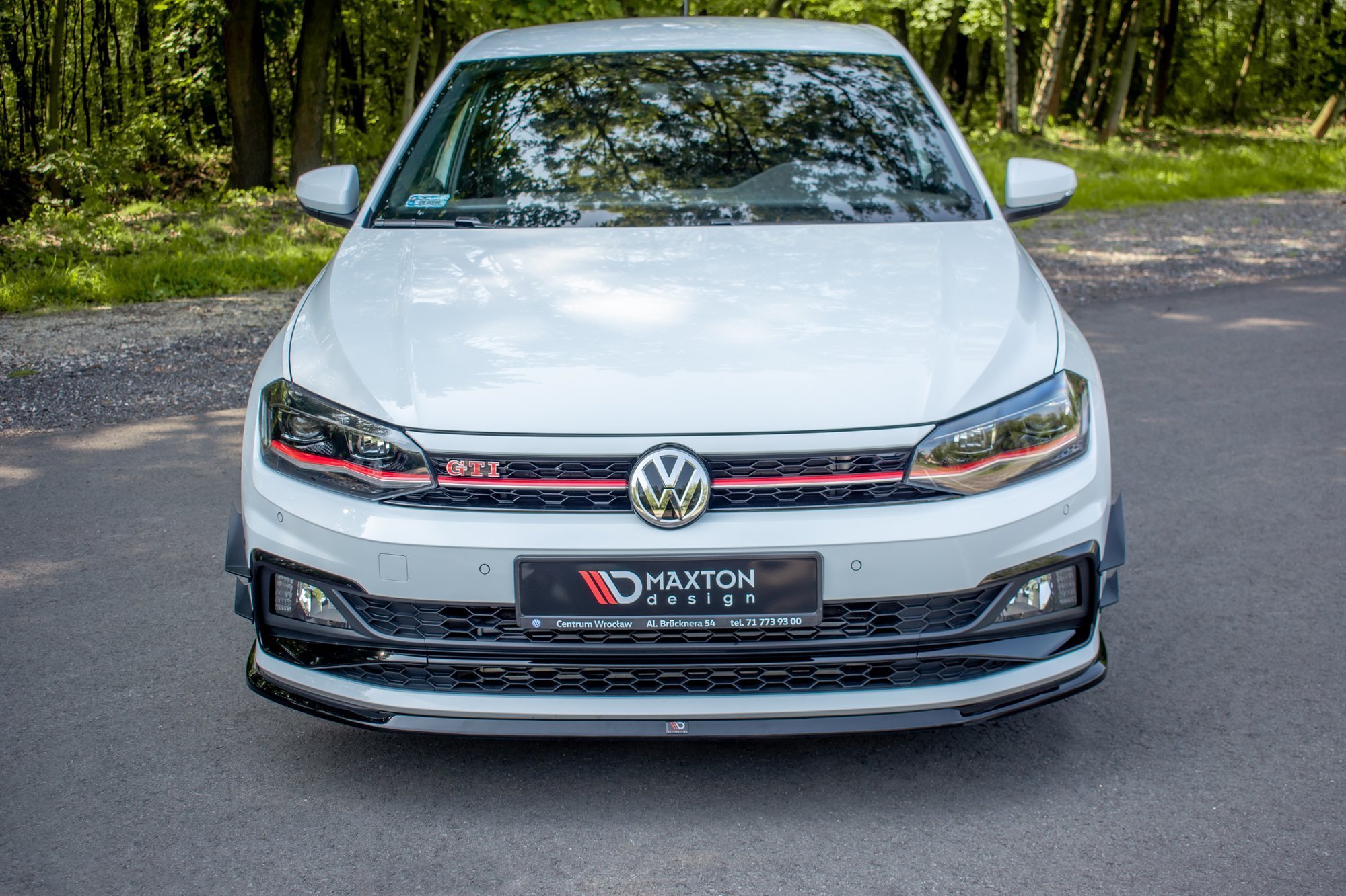 Front Ansatz V.3 für VW Polo GTI / R-line Mk6 schwarz Hochglanz