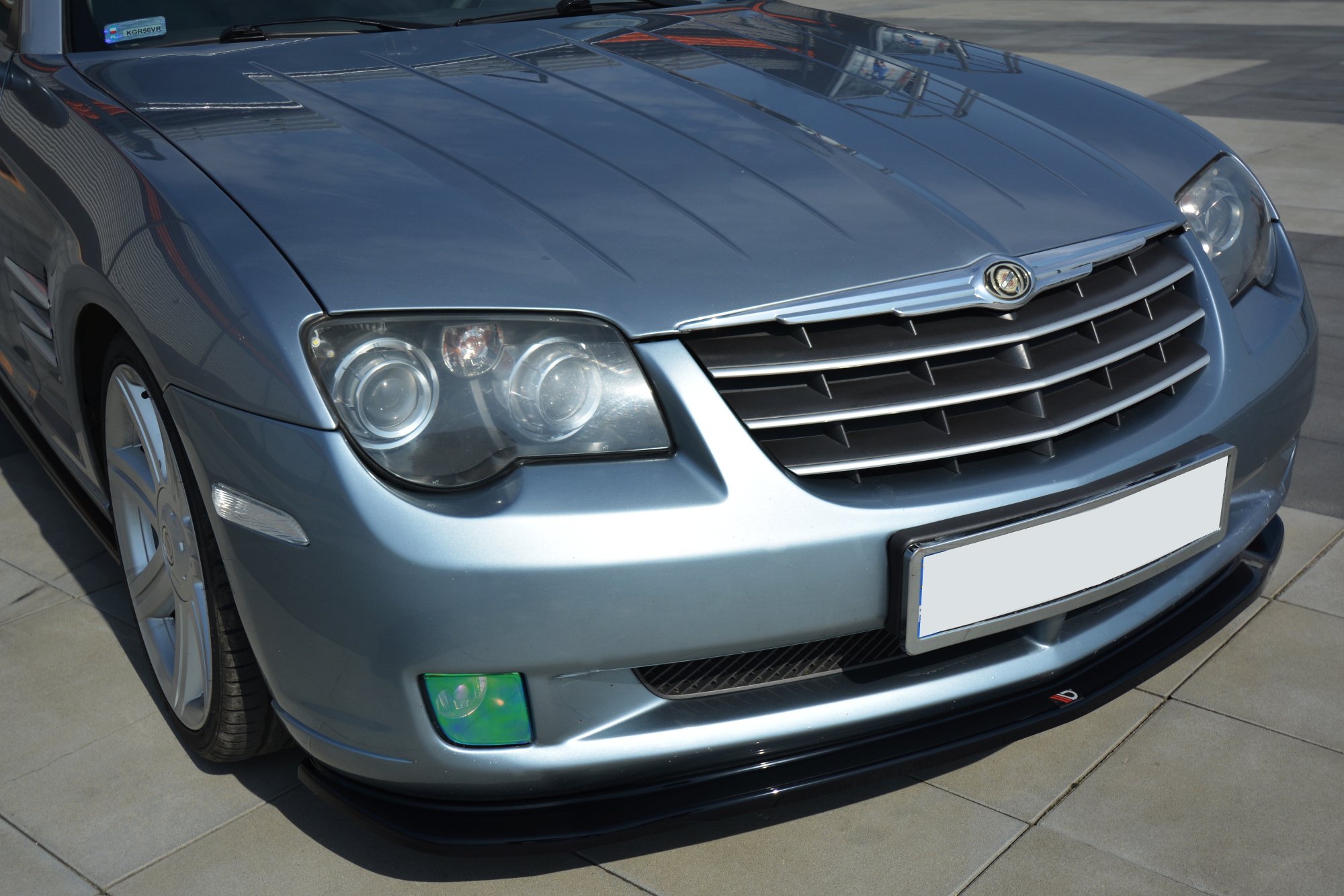 Frontlippe passend für CHRYSLER CROSSFIRE schwarz Hochglanz