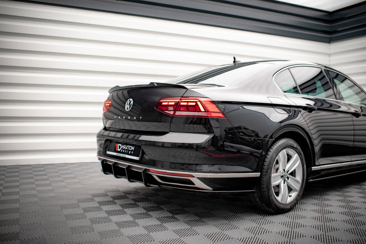 Heckansatz Diffusor passend für Volkwagen Passat B8 FL schwarz matt