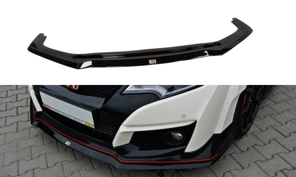 Street+ Spoilerlippe Front Ansatz V.2 passend für Honda Civic IX TYPE R schwarz Hochglanz