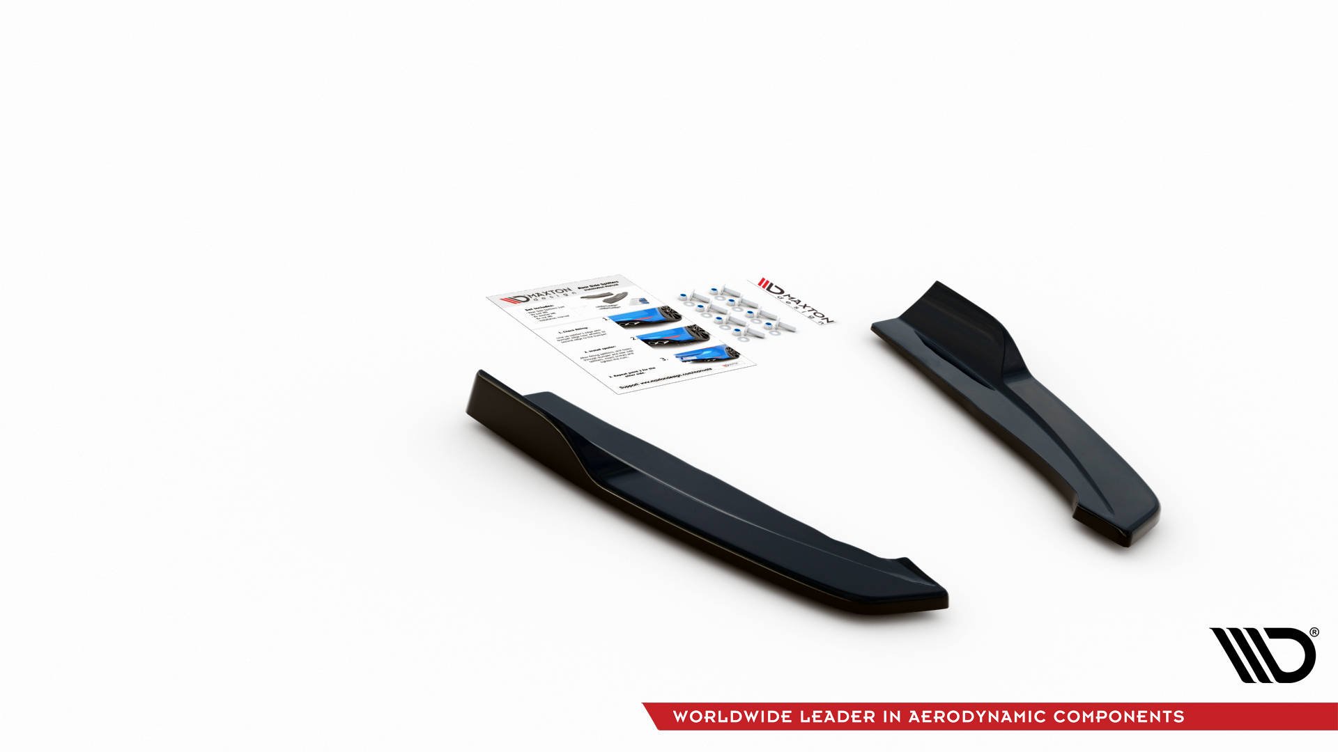 Street+ Heck Ansatz Flaps V.2 passend für Ford Focus ST-Line Kombi Mk4 schwarz Hochglanz