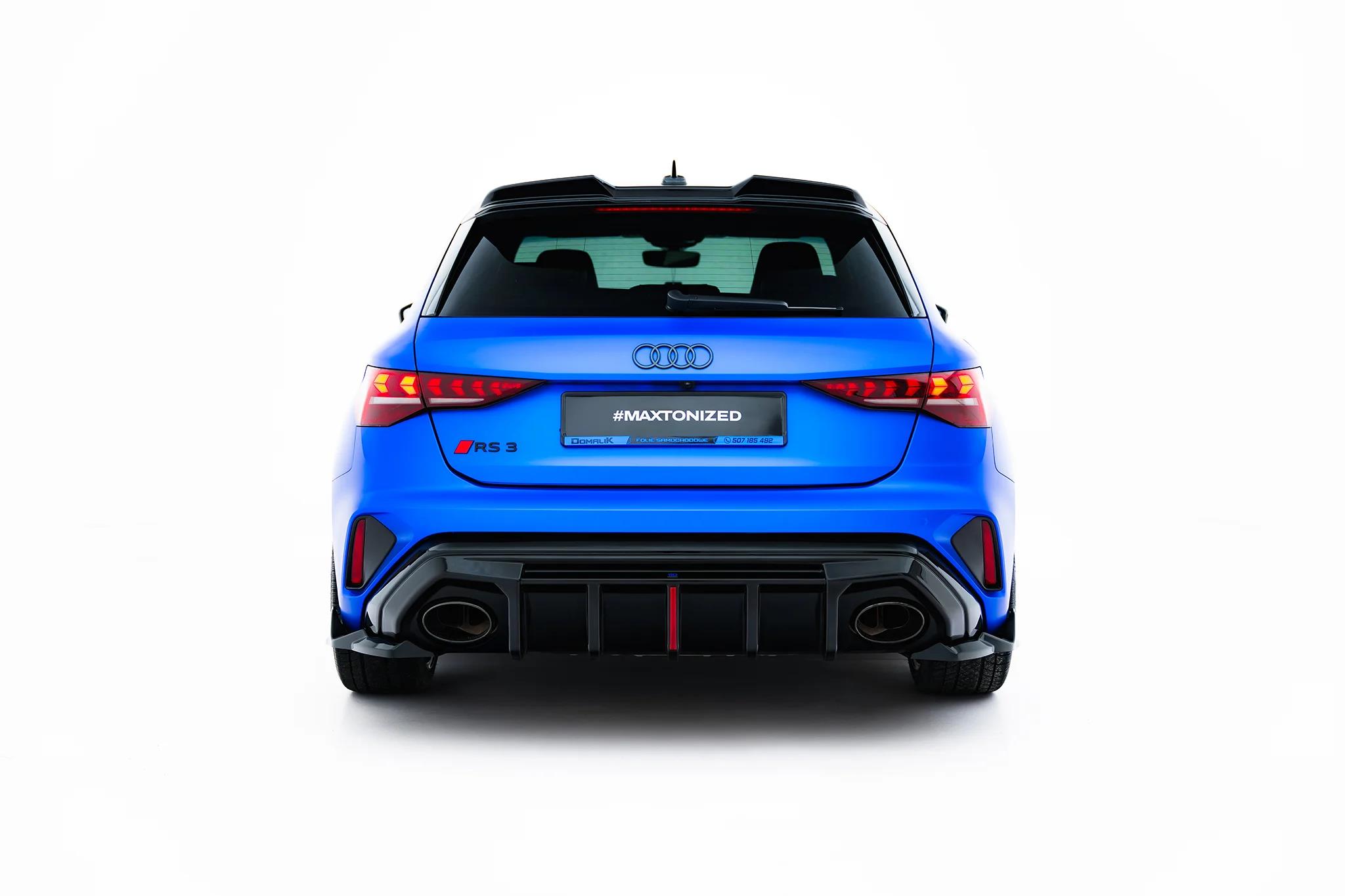 Diffusor Flaps V.2 passend für Audi RS3 Sportback 8Y Facelift schwarz Hochglanz