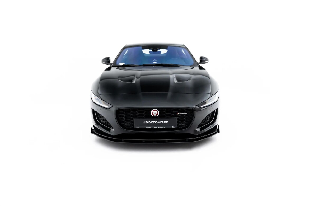 Frontlippe + Flaps passend für Jaguar F-Type X152 Facelift 2 schwarz Hochglanz