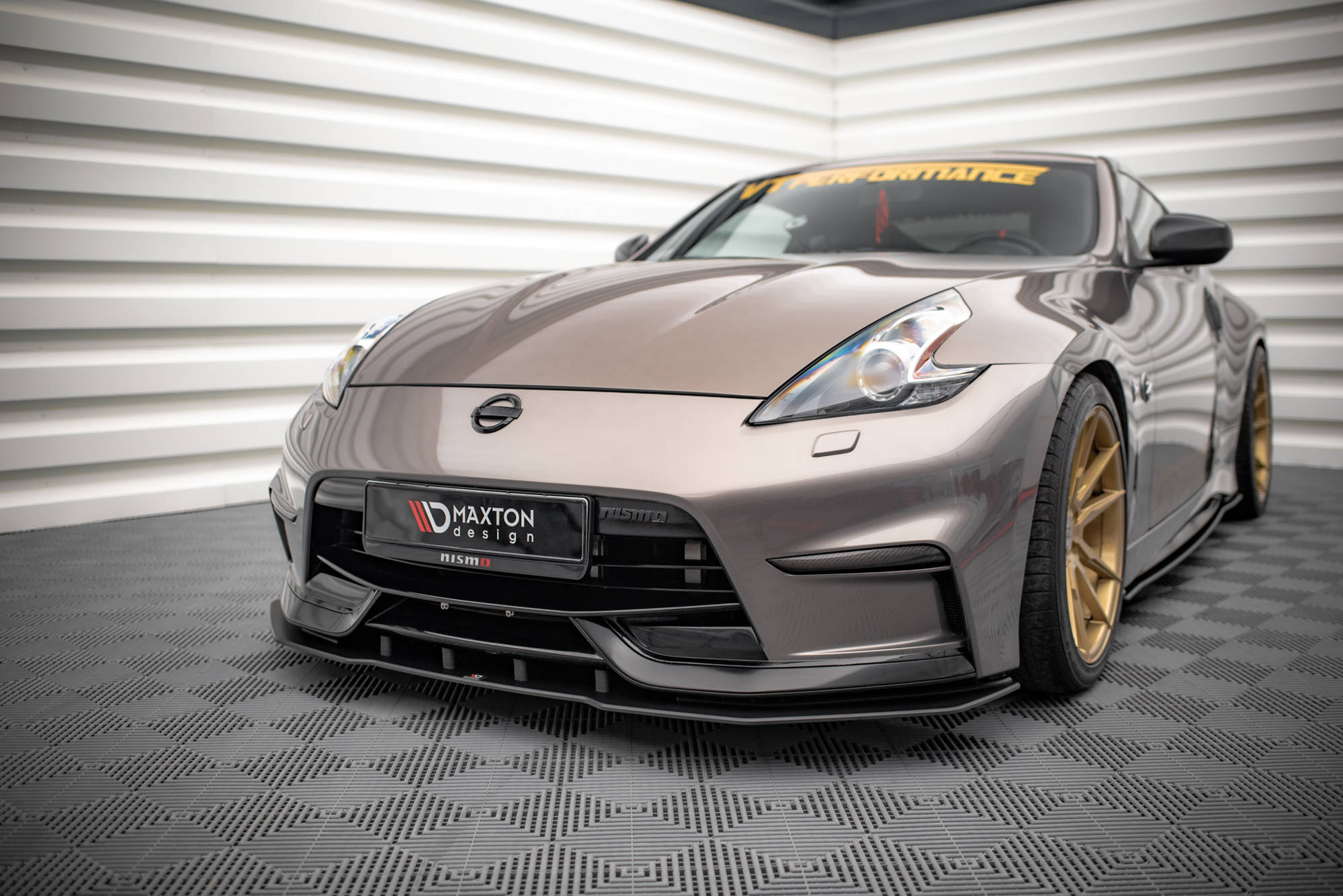 Street Pro Spoilerlippe Front Ansatz passend für Nissan 370Z Nismo FL rot