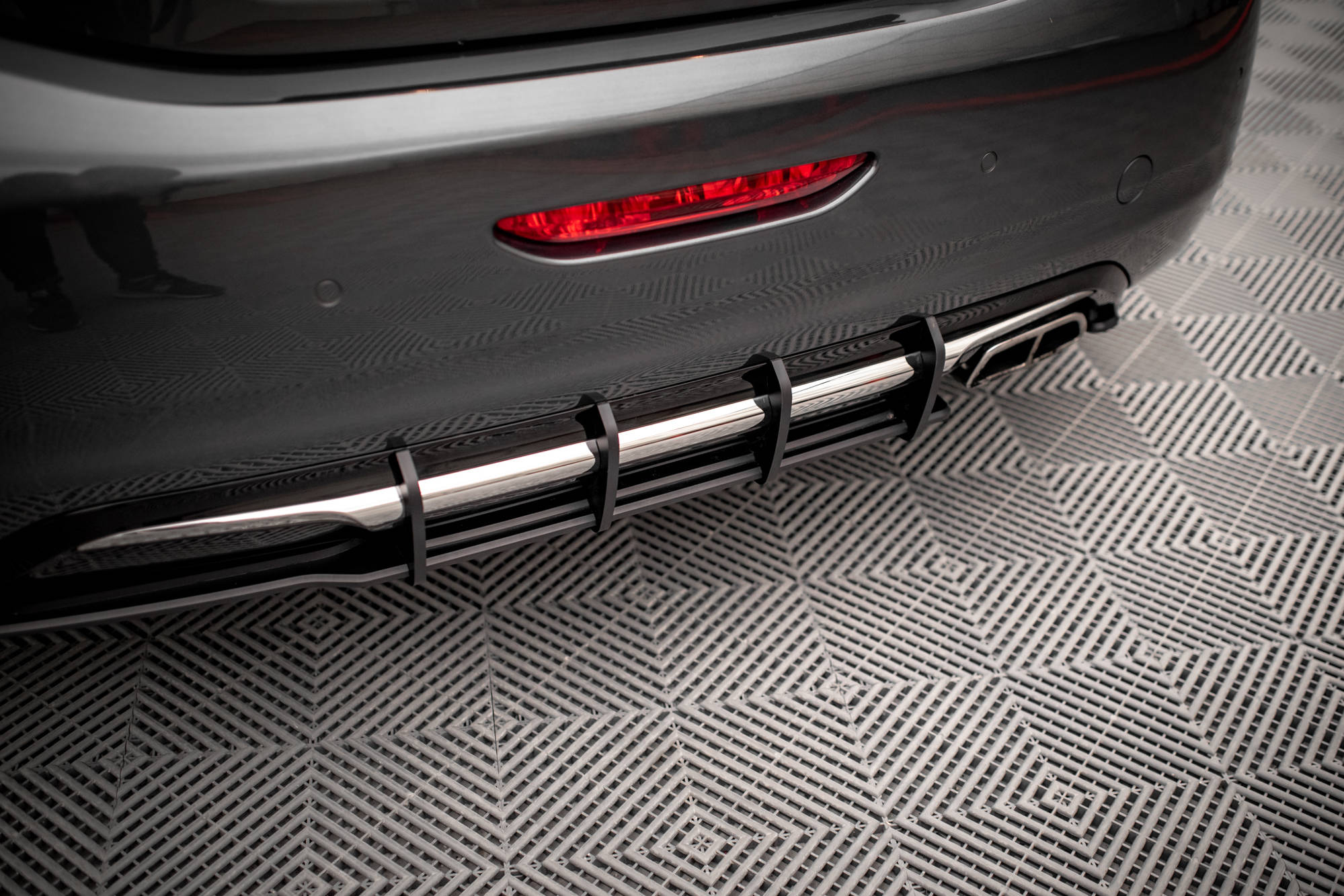 Street Pro Heckschürze Heck Ansatz Diffusor passend für Peugeot 208 GTi Mk1 rot