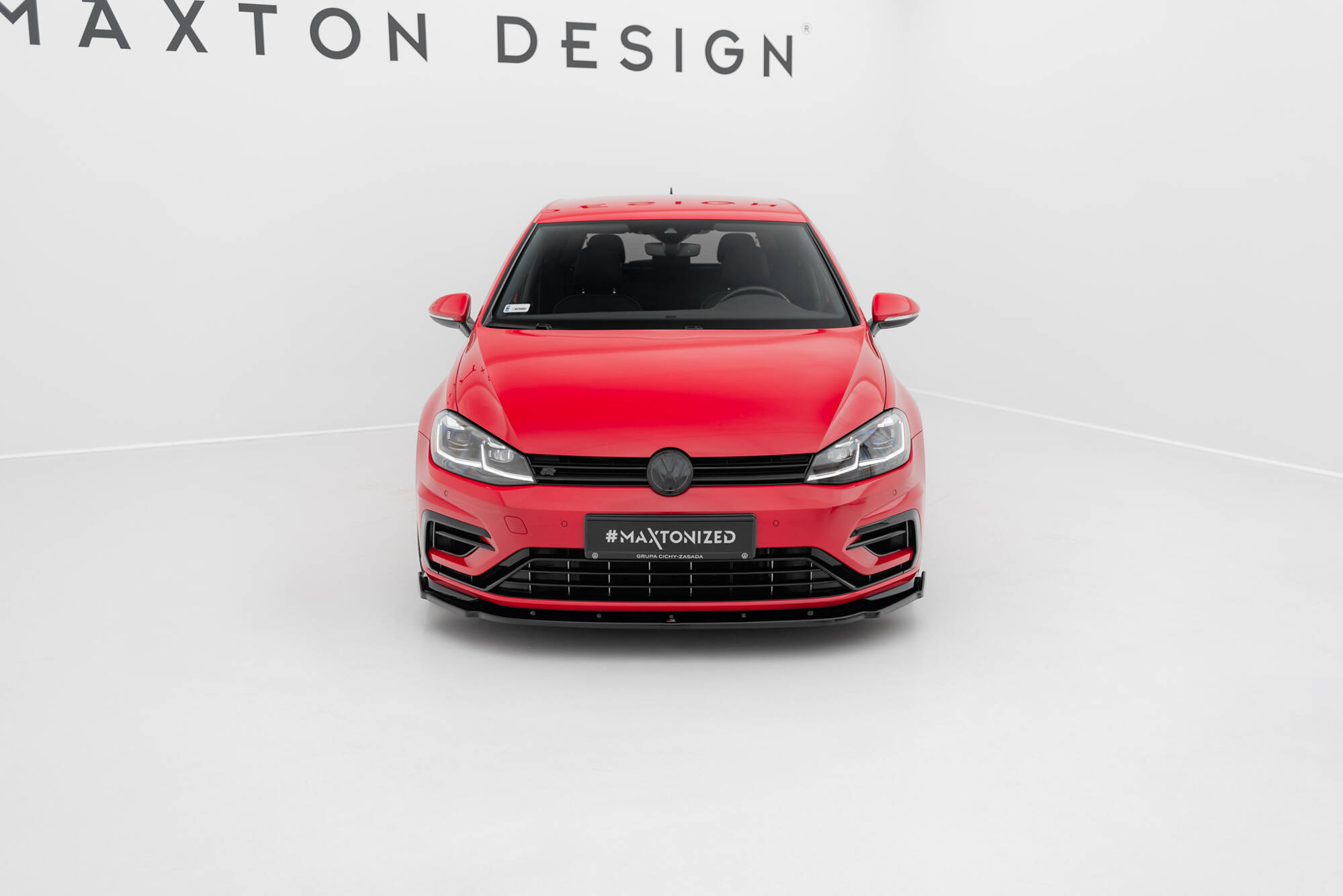 Front Ansatz V.1 für VW Golf R / R-Line Mk7 Facelift schwarz Hochglanz