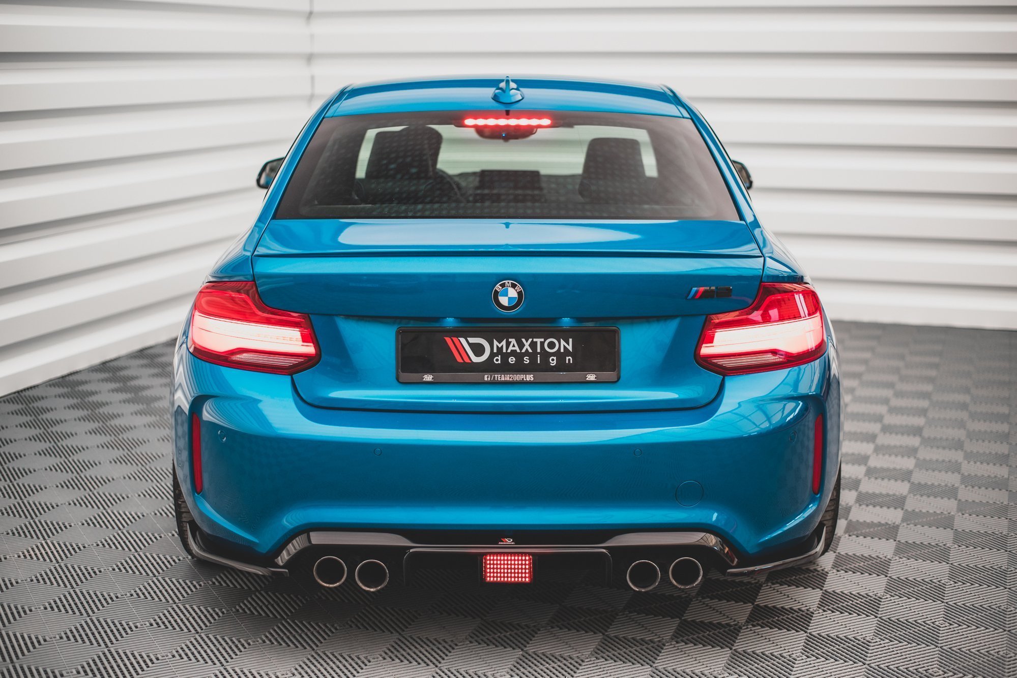 Street+ Heck Ansatz Diffusor passend für BMW M2 F87 schwarz Hochglanz