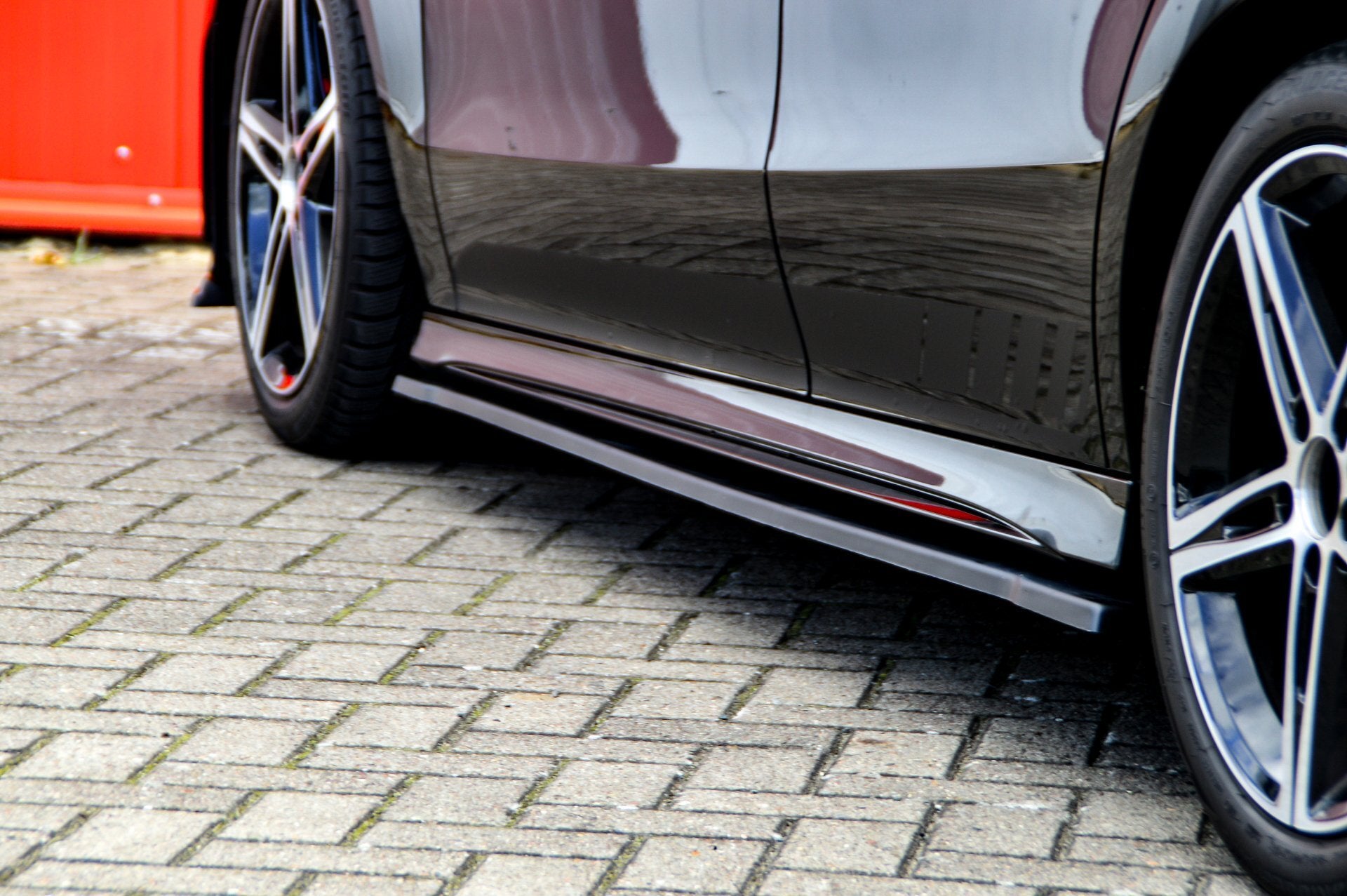 CUP Seitenschweller für Mercedes CLA X118 C118 AMG-Line ab Bj.:2019- Schwarz Matt
