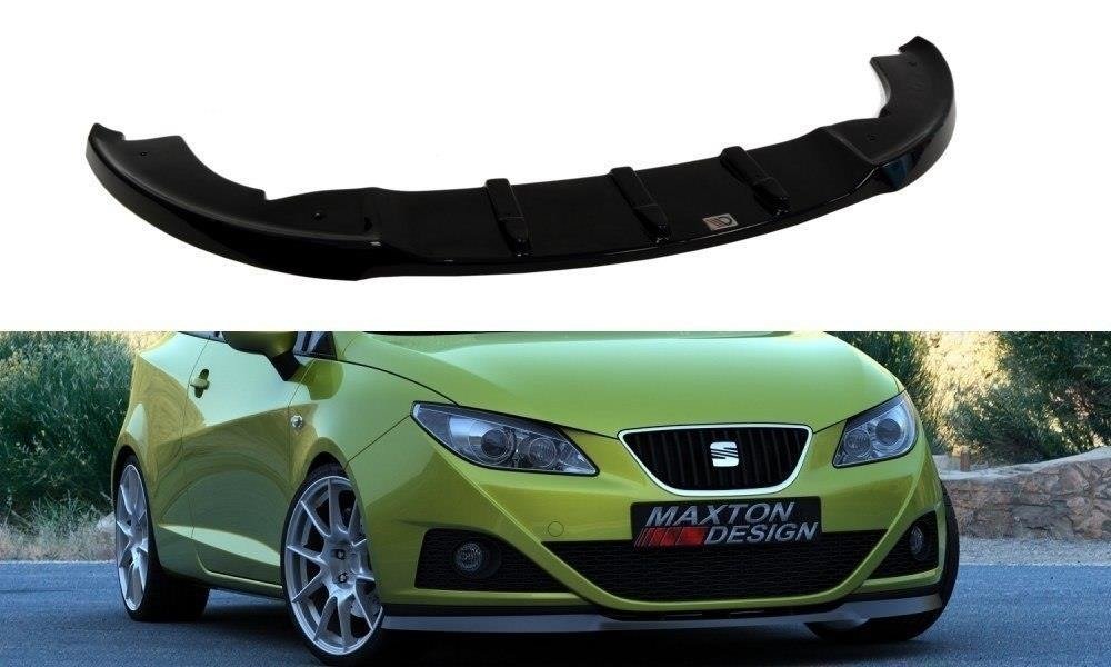 Street+ Spoilerlippe Front Ansatz passend für Seat Ibiza IV 6J vor FL schwarz Hochglanz