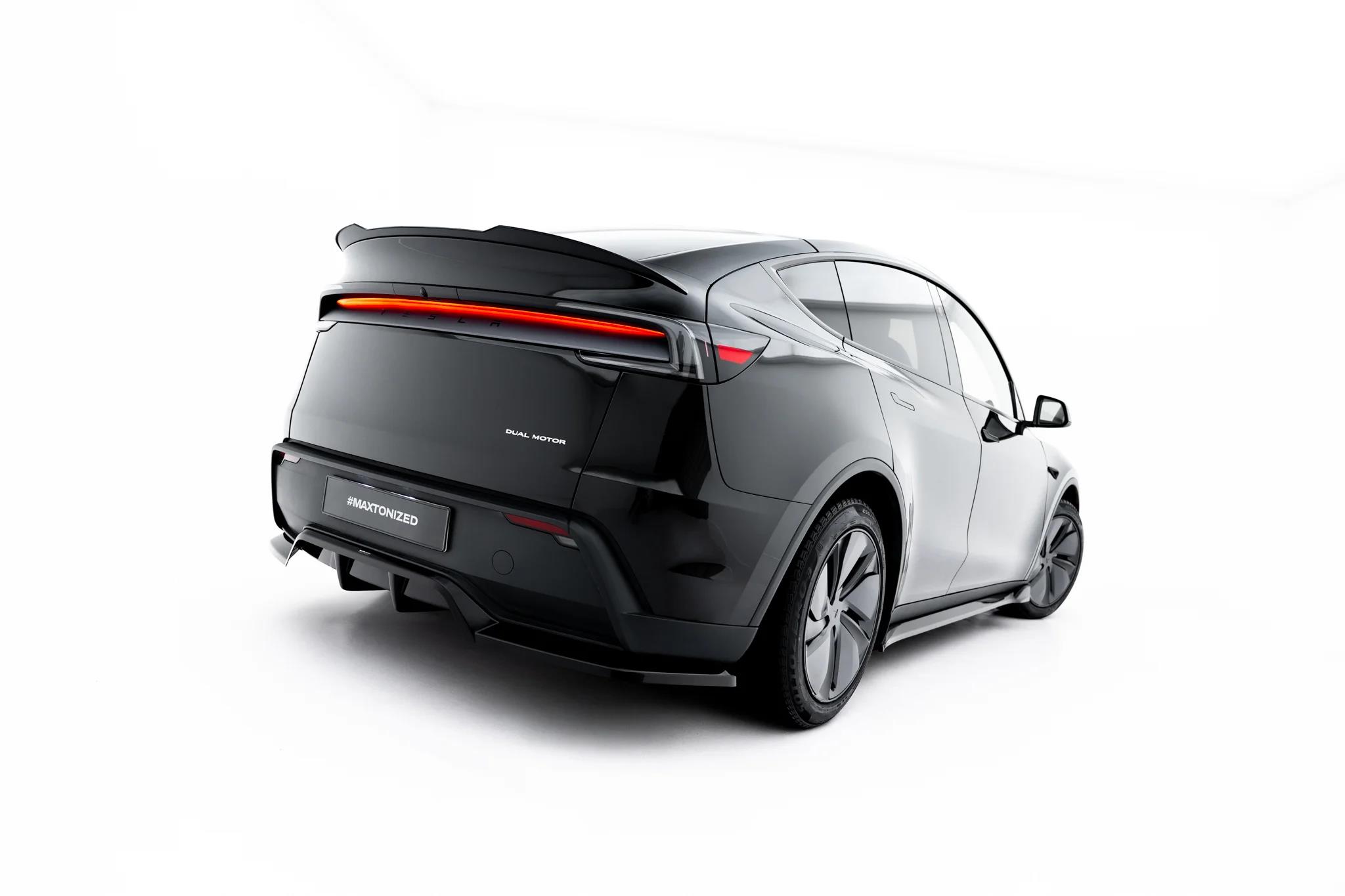 Diffusor Heckansatz passend für Tesla Model Y Premium Mk1 Facelift schwarz Hochglanz