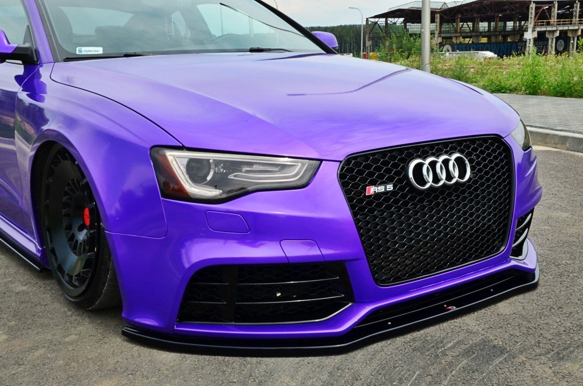 Street+ Spoilerlippe Front Ansatz passend für Audi RS5 8T / 8T FL schwarz Hochglanz