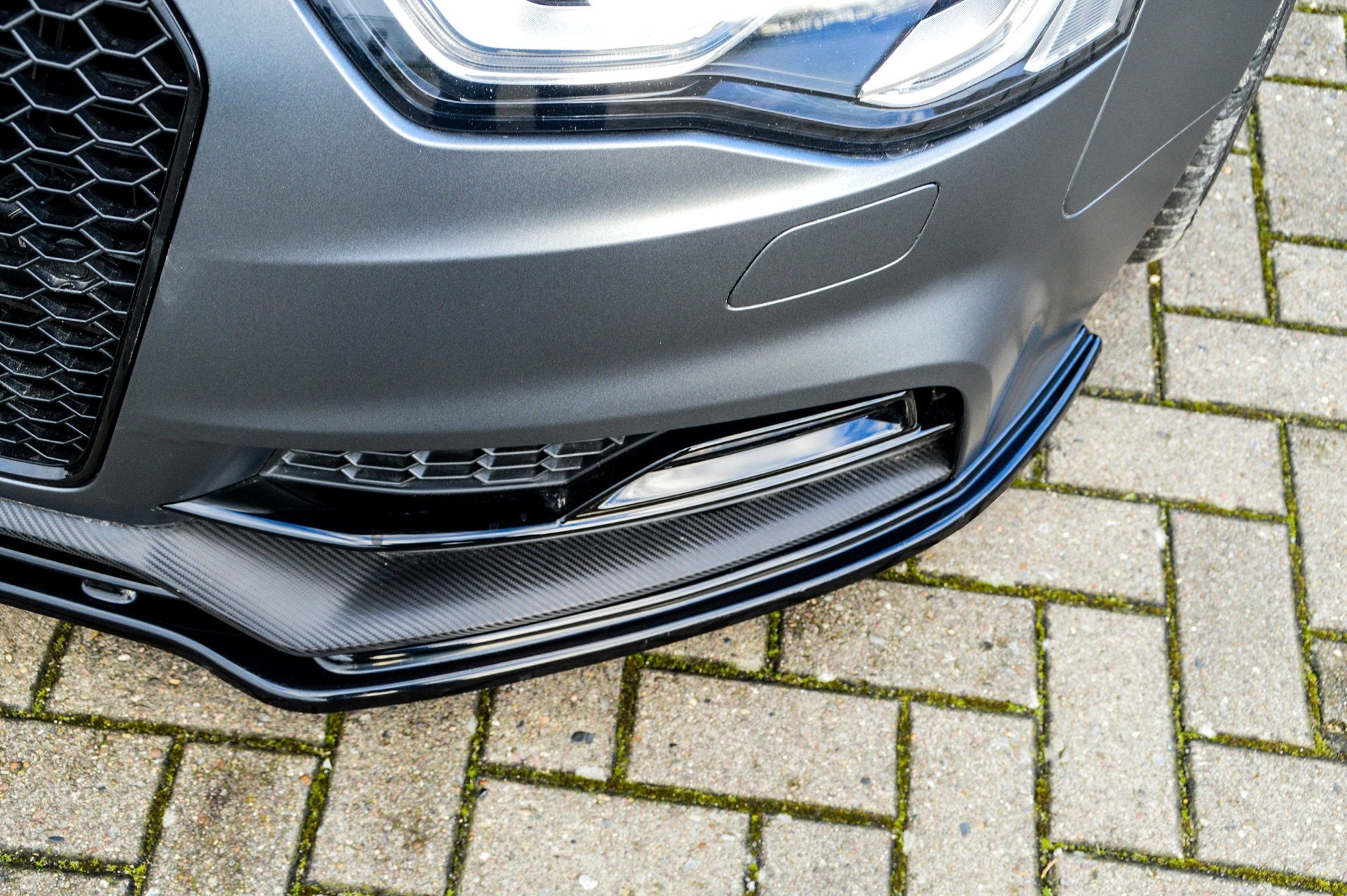 Cup Frontspoilerlippe für Audi A5 B8 Sport Edition Plus Bj. 2012-2017 Schwarz Matt