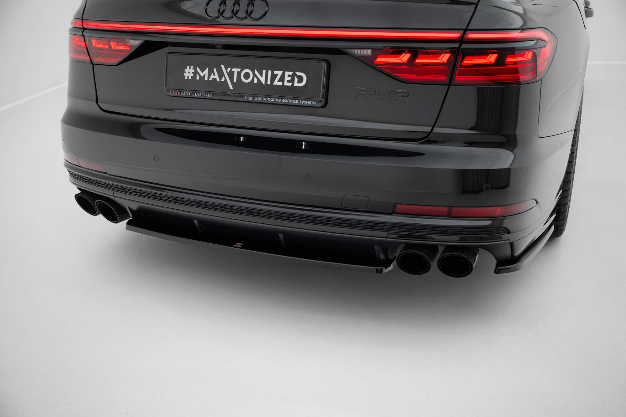 Street+ Heck Ansatz Flaps passend für Audi S8 D5 schwarz Hochglanz
