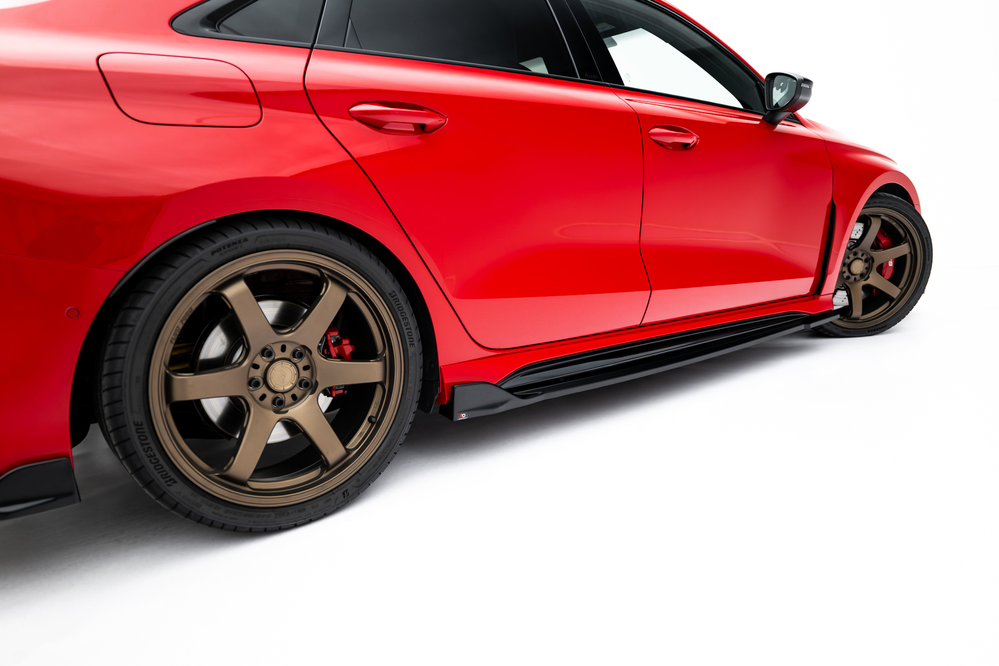 Street+ Seitenschweller Leisten V.2 passend für Audi RS3 Sportback 8Y FL schwarz Hochglanz