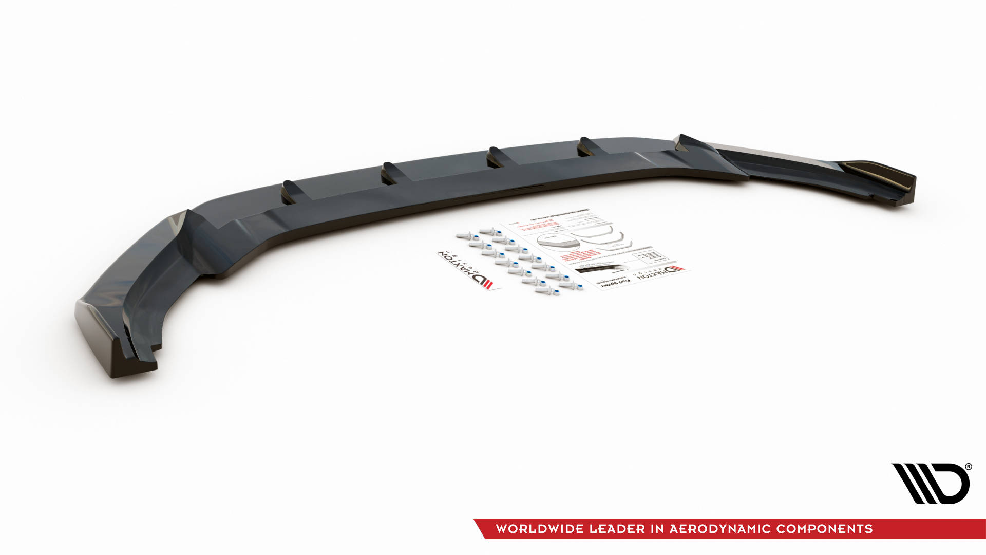 Street+ Spoilerlippe Front Ansatz V.4 passend für VW Golf R / R-Line Mk7 schwarz Hochglanz