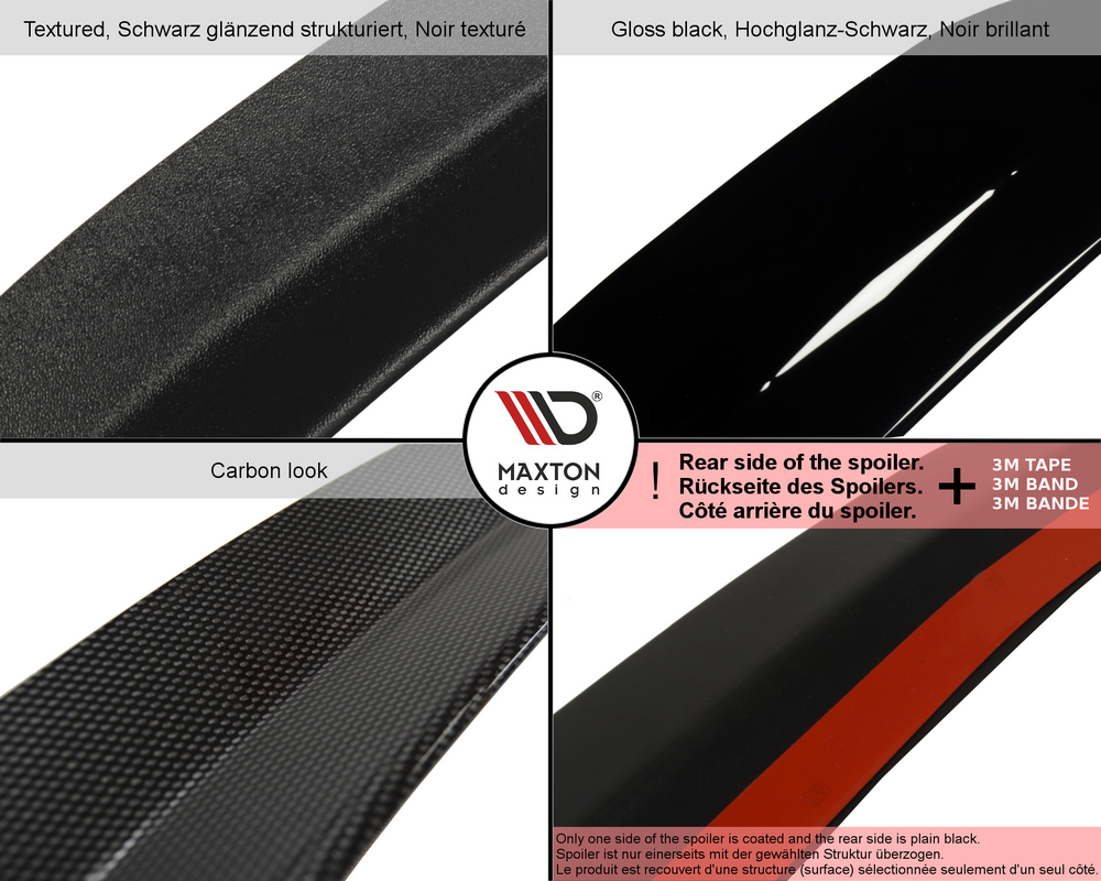 Spoiler CAP für MAZDA 6 MK2 SPORT HATCH GH-SERIES vor Facelift schwarz matt