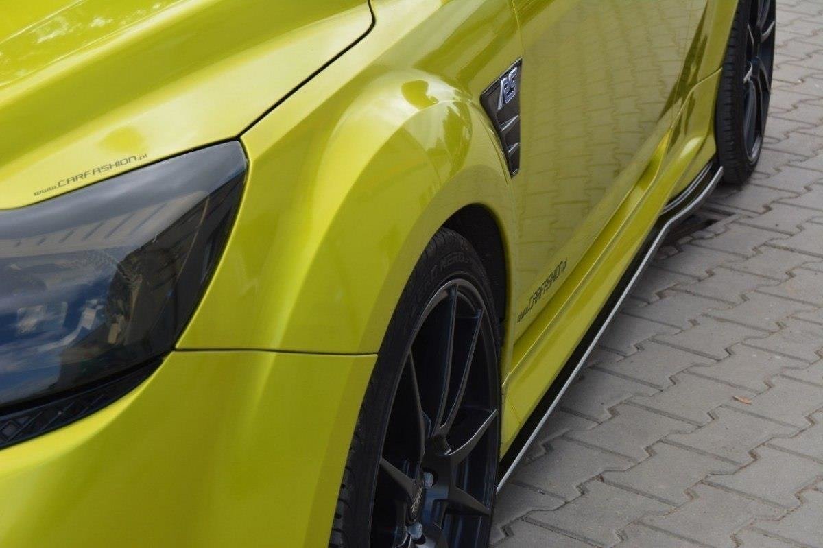 Street+ Seitenschweller Leisten passend für Ford Focus RS Mk2 schwarz Hochglanz
