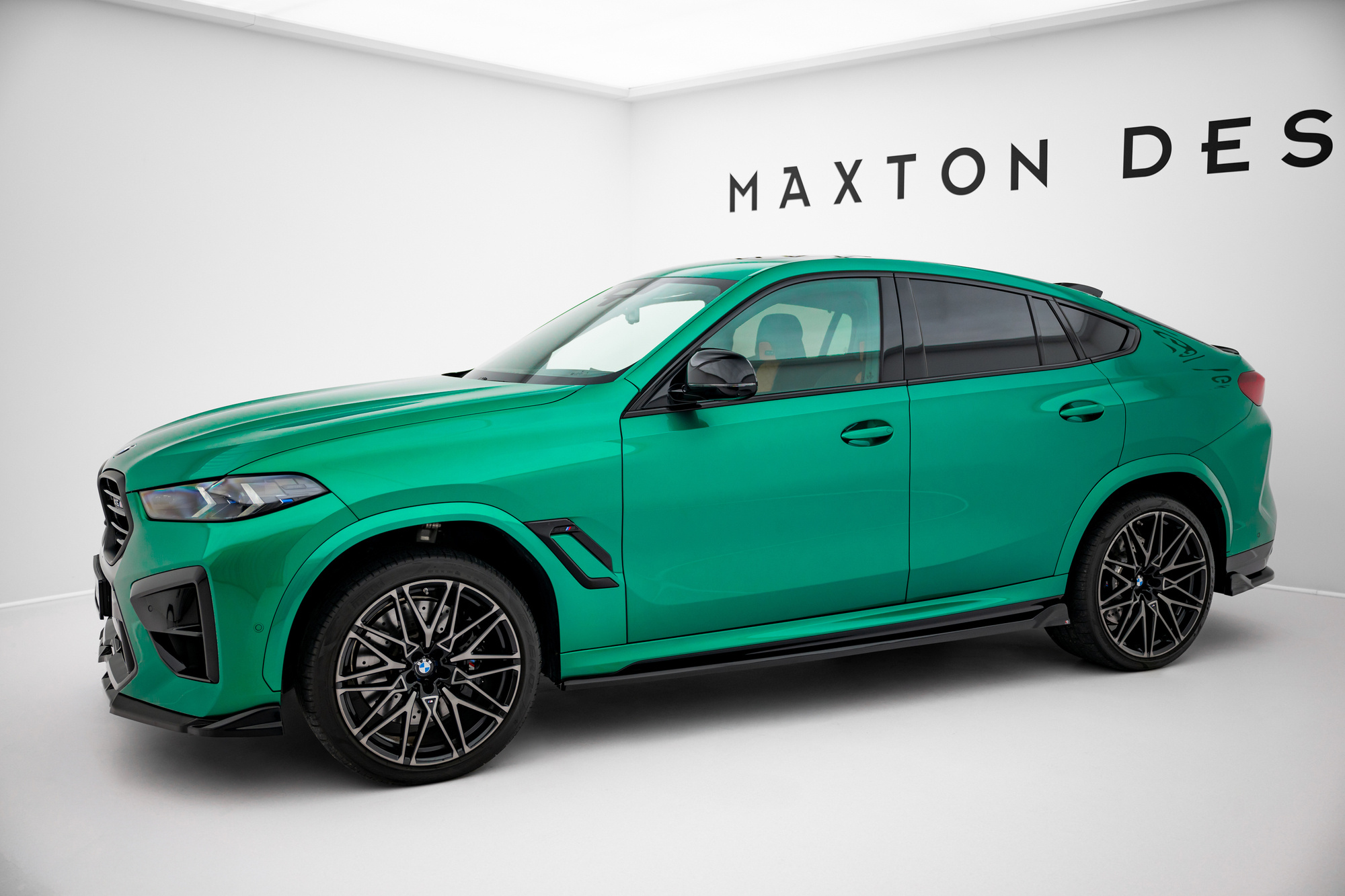 Street+ Seitenschweller Leisten passend für BMW X6 M F96 FL schwarz Hochglanz