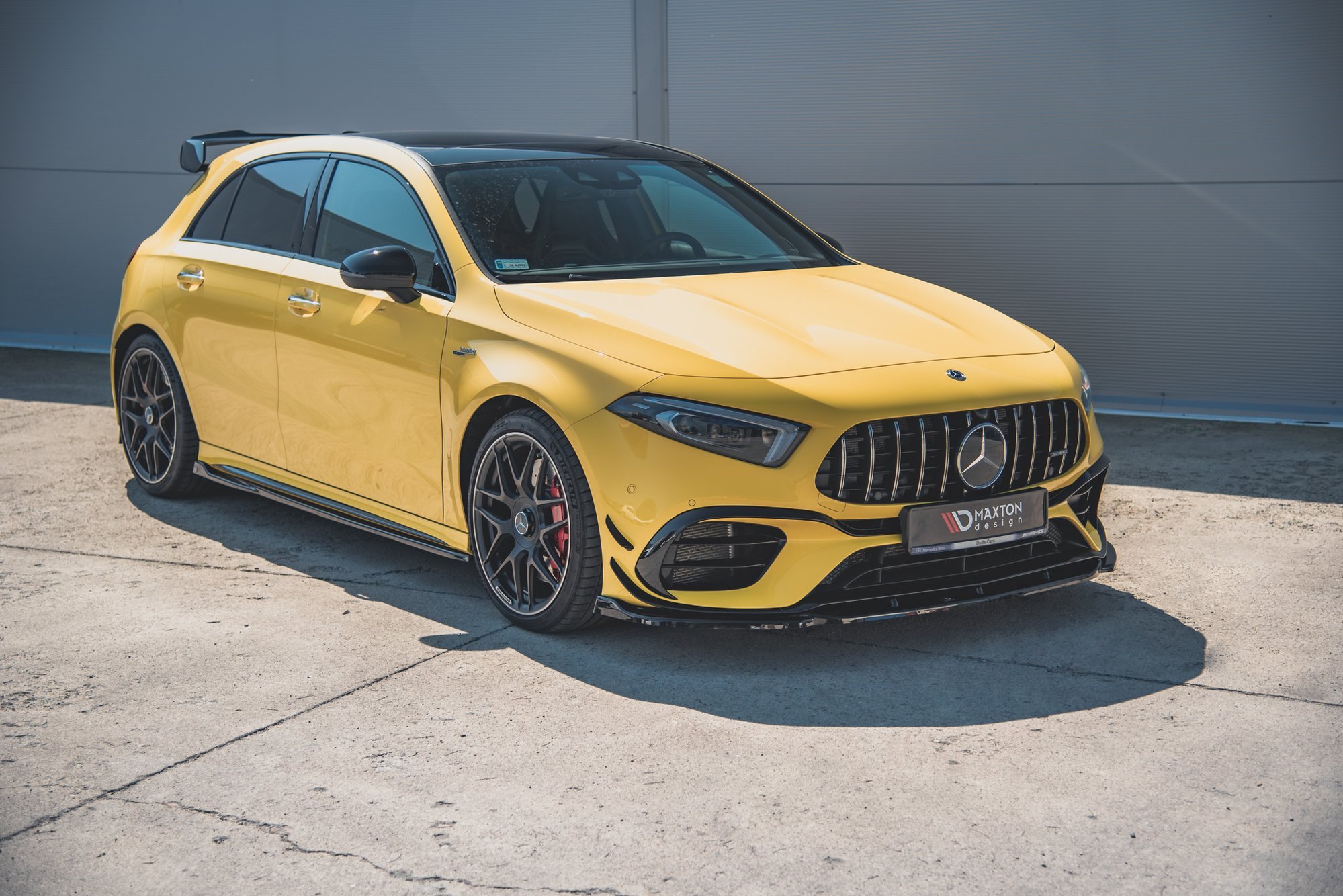 Street+ Spoilerlippe Front Ansatz V.2 passend für Mercedes-AMG A 45 S Aero Pack W177 schwarz Hochglanz