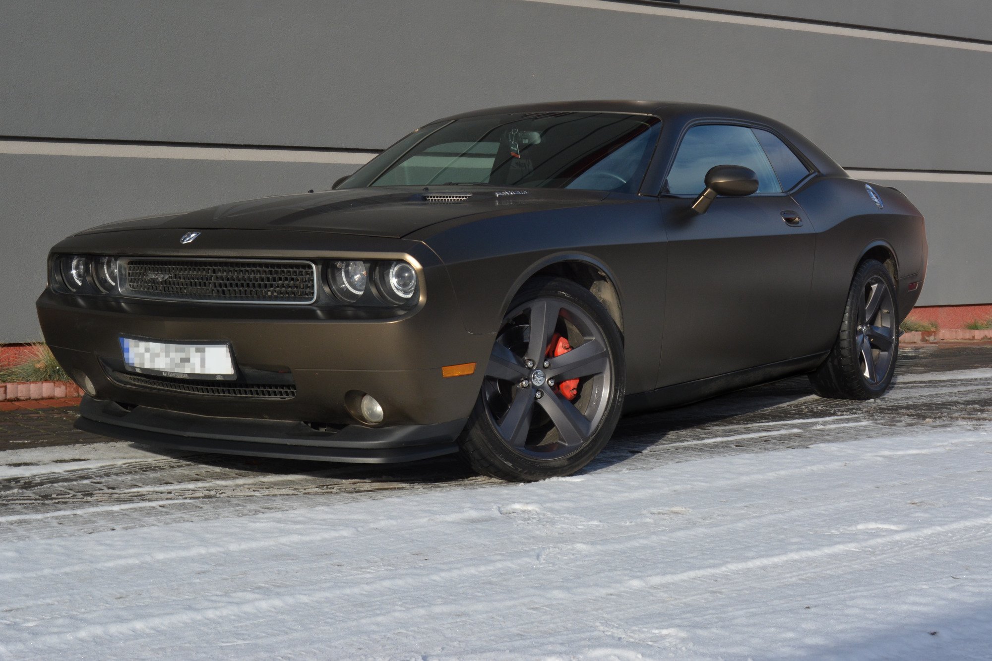 Front Ansatz für DODGE CHALLENGER MK3. PHASE-I SRT8 COUPE schwarz Hochglanz