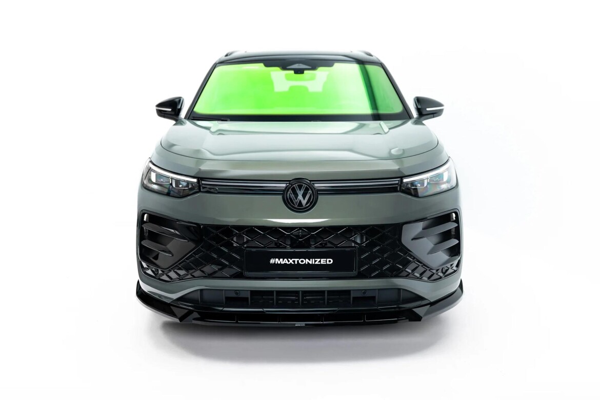 Frontlippe V.2 passend für VW Tayron R-Line Mk1 schwarz Hochglanz