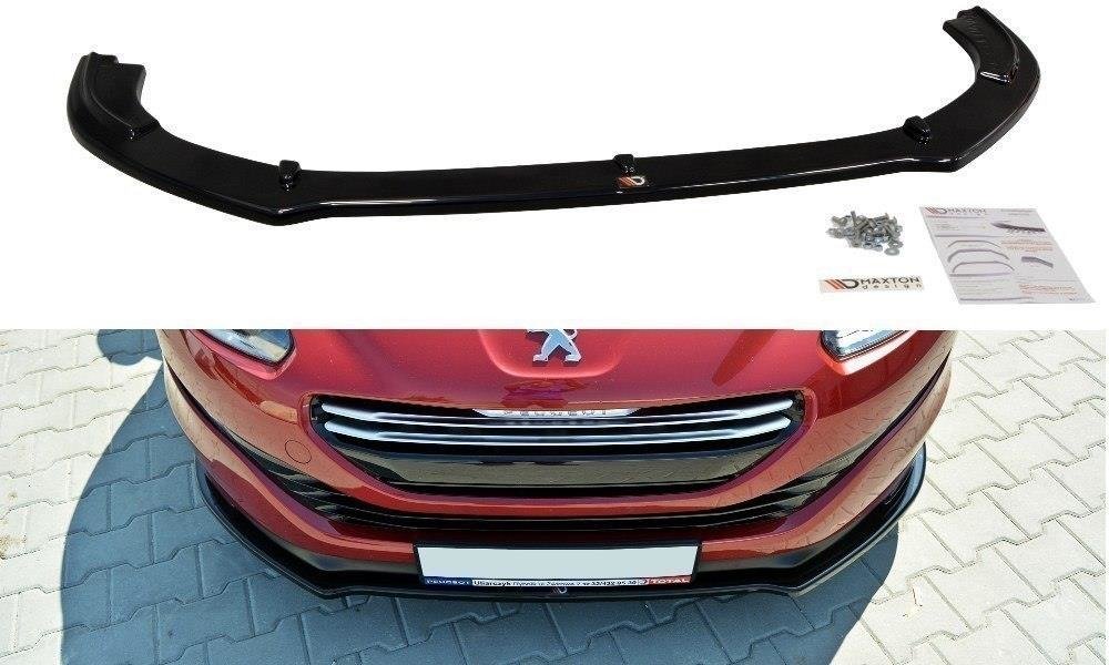 Street+ Spoilerlippe Front Ansatz V.1 passend für Peugeot RCZ Mk1 FL schwarz Hochglanz