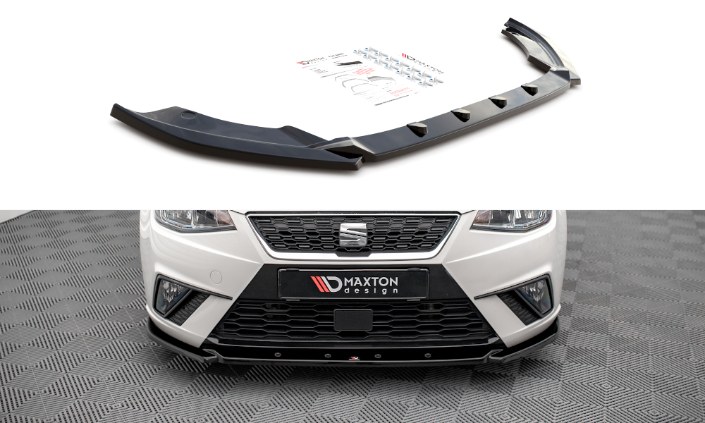Street+ Spoilerlippe Front Ansatz V.2 passend für Seat Ibiza FR/ Standard Mk5 schwarz Hochglanz