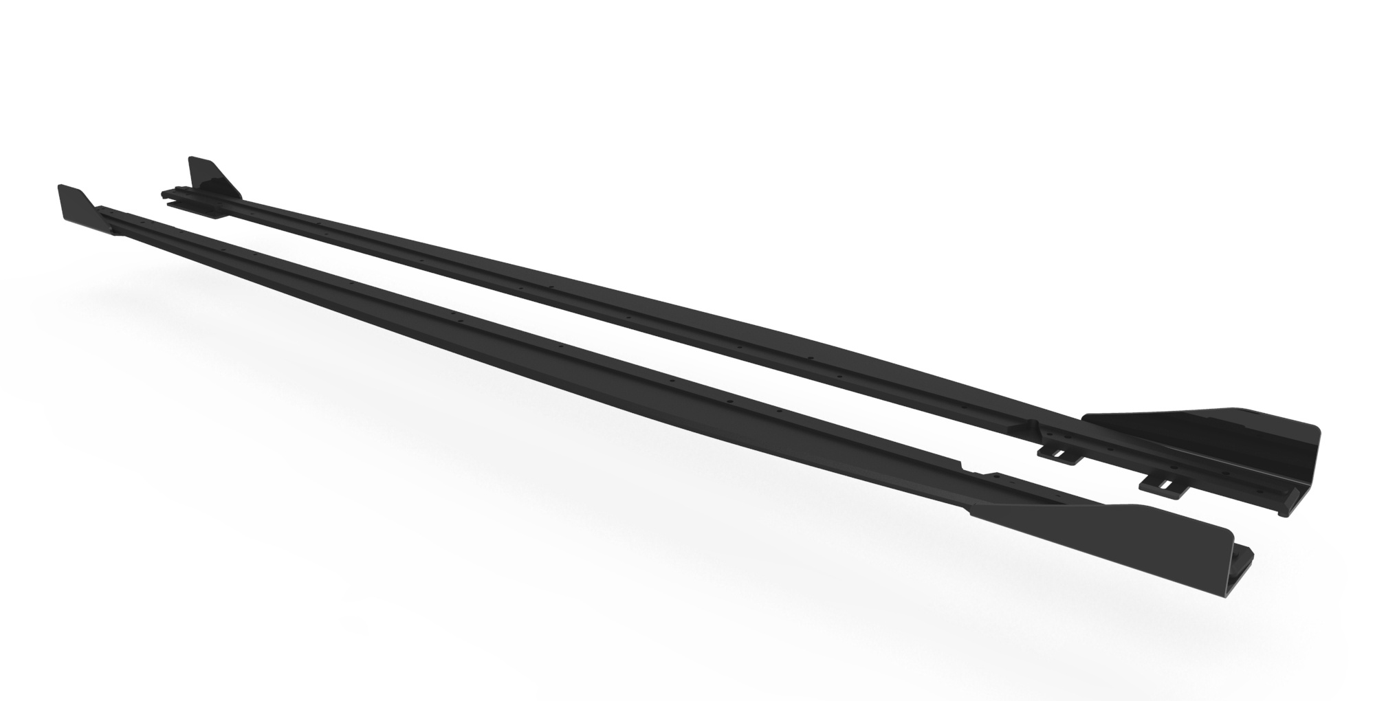 Street Pro Seitenschweller Leisten + Flaps passend für Audi RS3 Limousine 8Y schwarz Hochglanz