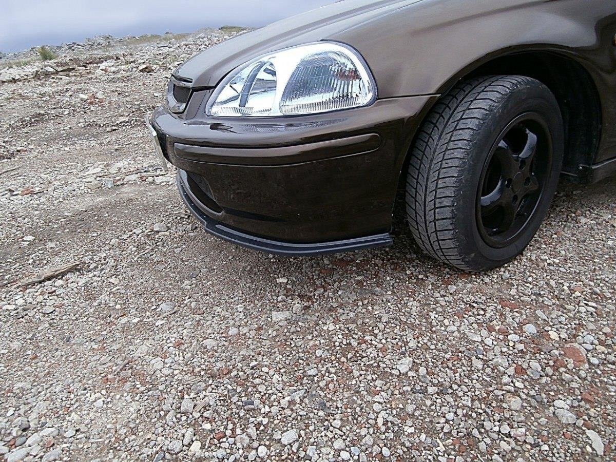 Street+ Spoilerlippe Front Ansatz passend für Honda Civic MK6 EJ9 schwarz Hochglanz