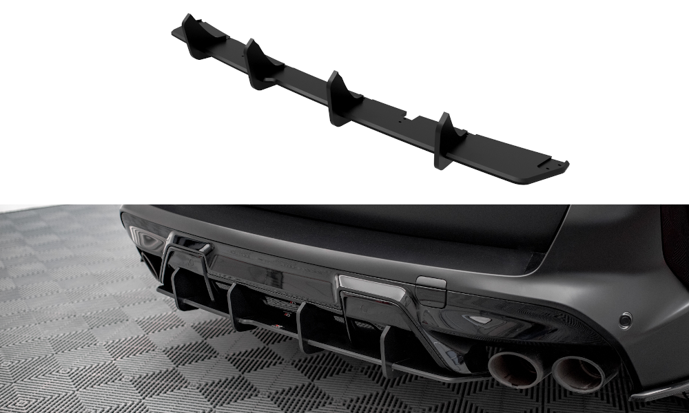 Street Pro Heckschürze Heck Ansatz Diffusor passend für BMW X5M F95 schwarz-rot