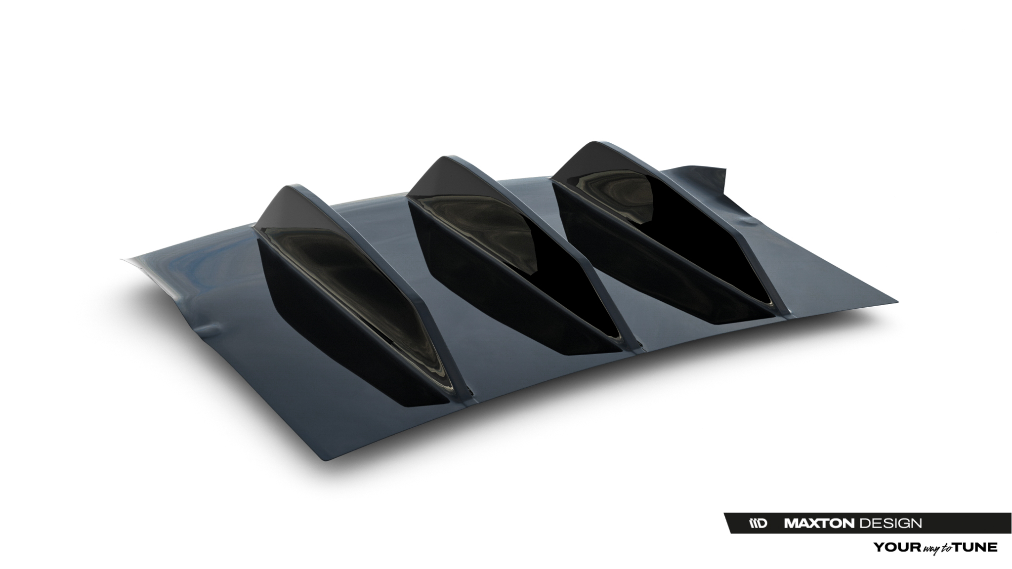 Heckansatz Diffusor passend für Tesla Model S Mk1 schwarz Hochglanz