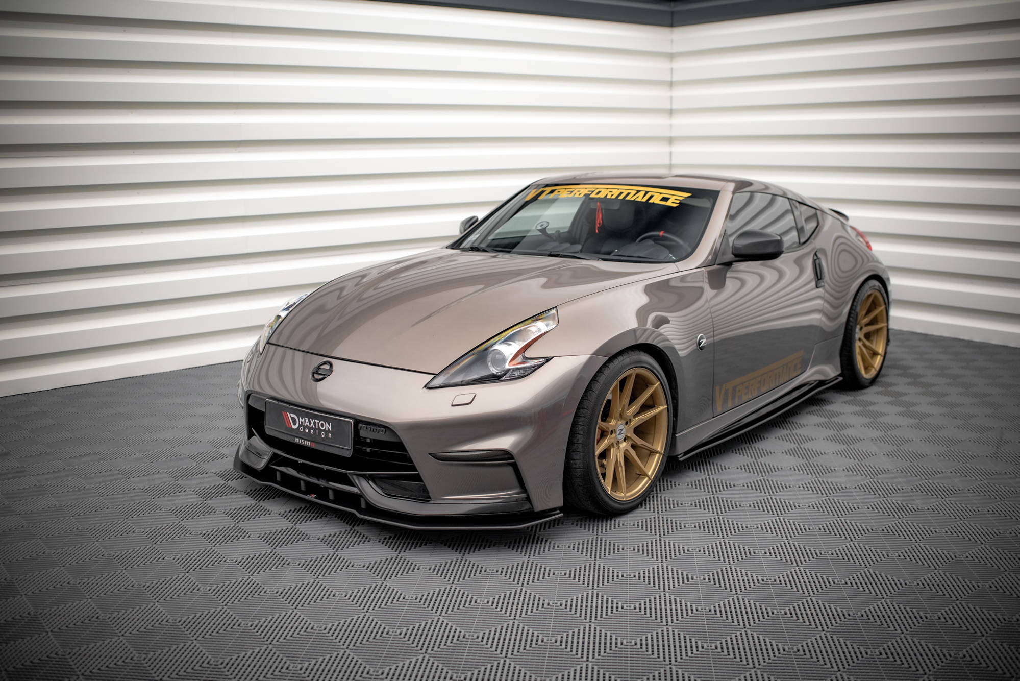 Street Pro Seitenschweller Leisten passend für Nissan 370Z Nismo FL rot