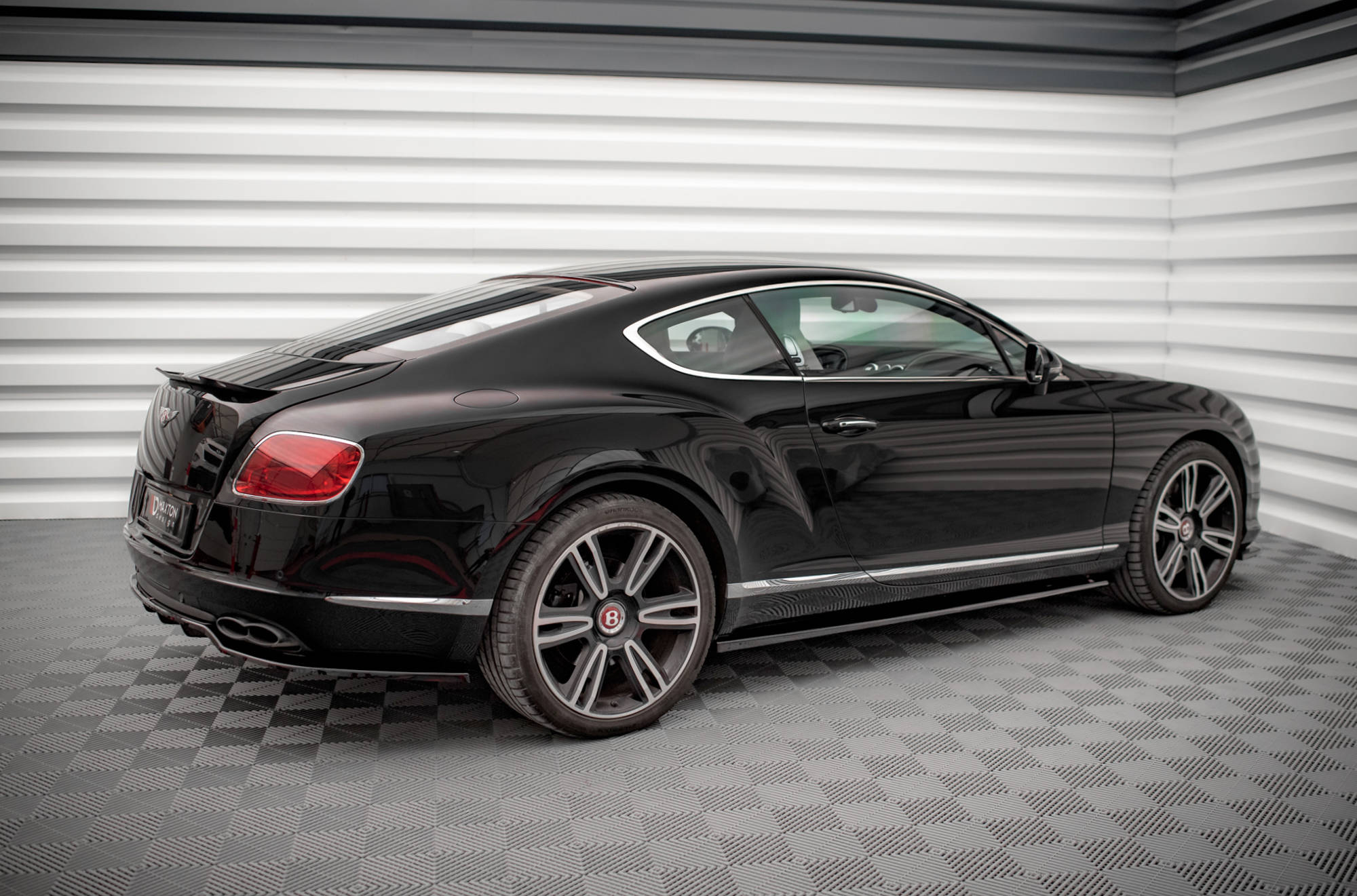 Seitenschweller Ansatz Paar passend für Bentley Continental GT V8 S Mk2 schwarz Hochglanz