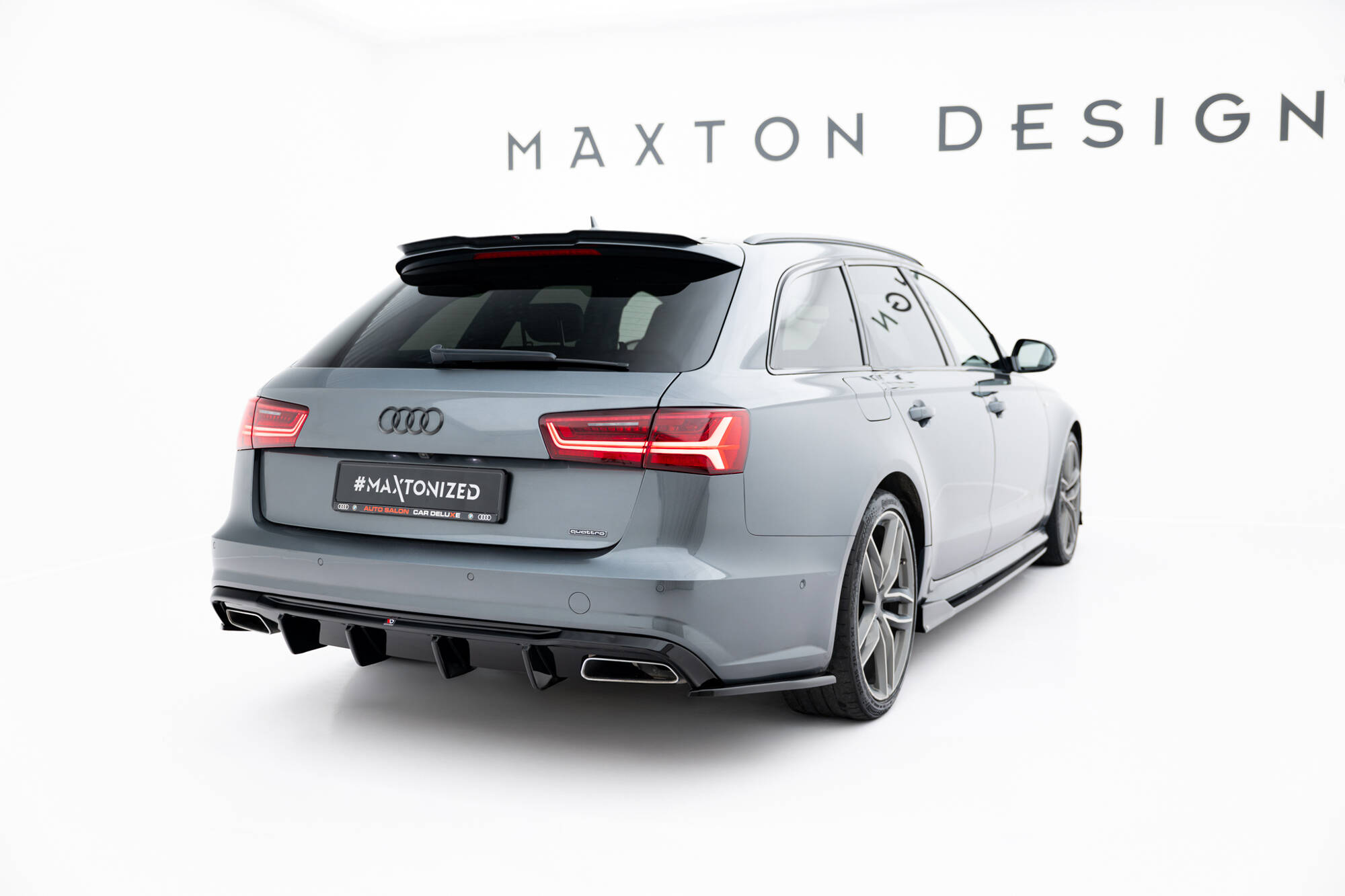 Street+ Heck Ansatz Flaps V.3 passend für Audi S6 / A6 S-Line / A6 C7 FL schwarz Hochglanz
