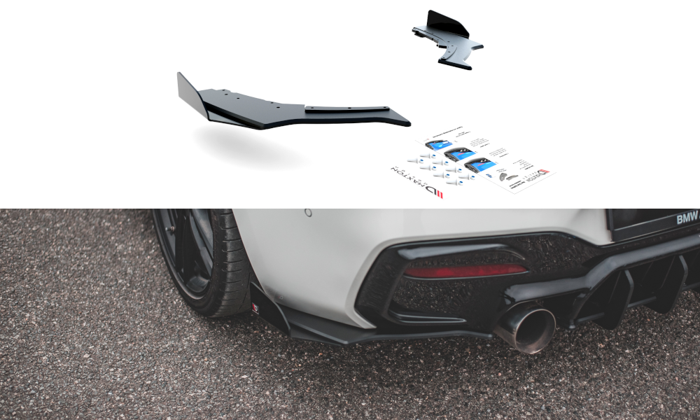 Street Pro Heck Ansatz Flaps V.3 passend für BMW 1er M140i schwarz Hochglanz